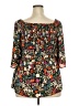 Chenault 100% Polyester Black 3/4 Sleeve Blouse Size 2X - photo 2