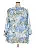 J by Joie 100% Polyester Blue 3/4 Sleeve Blouse Size 2X - photo 2