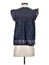Point Sur 100% Cotton Blue Short Sleeve Blouse Size S - photo 2