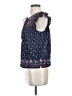 Point Sur 100% Cotton Blue Short Sleeve Blouse Size S - photo 5