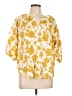 Dylan 100% Cotton Yellow 3/4 Sleeve Blouse Size L - photo 1