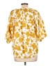 Dylan 100% Cotton Yellow 3/4 Sleeve Blouse Size L - photo 2