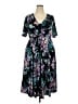 Torrid Floral Teal Casual Dress Size 2X Plus (2) - photo 1