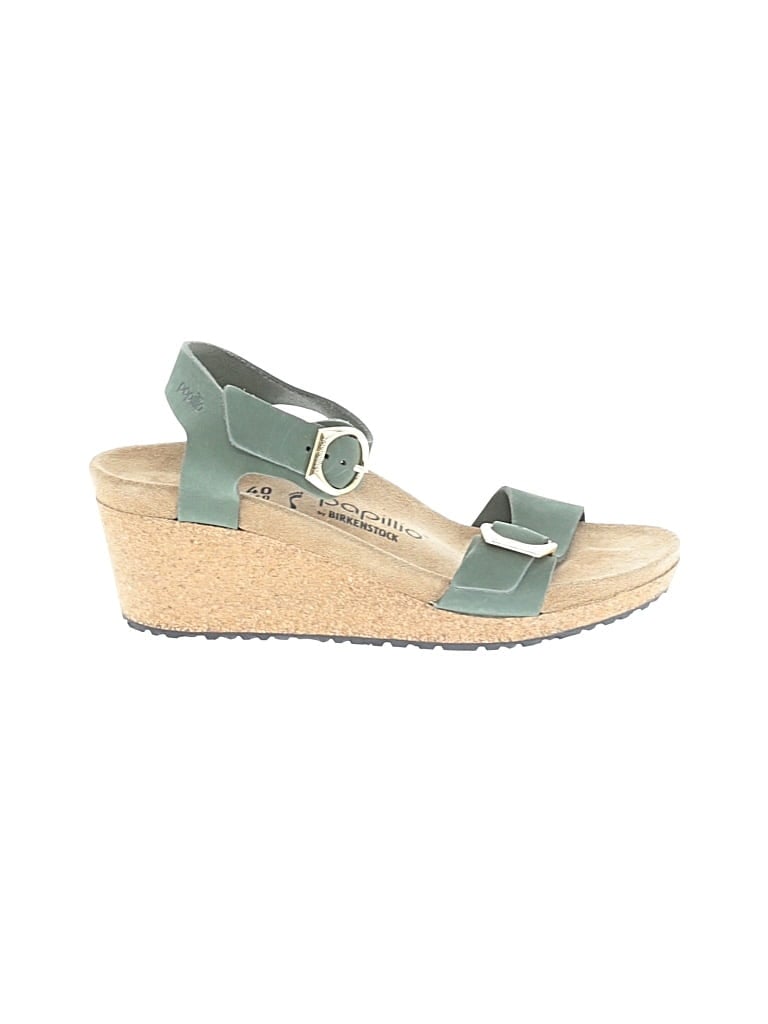 Pre-owned Papillio By Birkenstock Wedges In Green