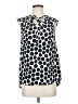 Merona Polka Dots Black Sleeveless Button-Down Shirt Size S - photo 1