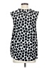 Merona Polka Dots Black Sleeveless Button-Down Shirt Size S - photo 2