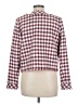 Ann Taylor Checkered-gingham Burgundy Blazer Size 6 - photo 2