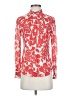 Tory Burch Floral Red Long Sleeve Silk Top Size 0 - photo 1