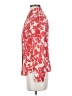 Tory Burch Floral Red Long Sleeve Silk Top Size 0 - photo 5