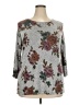 Torrid Floral Gray Pullover Sweater Size 2X (2) - photo 1