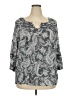 Como Vintage Paisley Gray 3/4 Sleeve Blouse Size 2X - photo 1