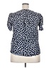 Maison d' Amelie Polka Dots Blue Short Sleeve Blouse Size 2X (estimated) - photo 2