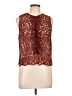 Zara 100% Polyester Burgundy Sleeveless Blouse Size L - photo 1