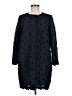 Max Mara Studio 100% Cotton Black Blue Coat Size 6 - photo 1