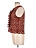 Zara 100% Polyester Burgundy Sleeveless Blouse Size L - photo 5