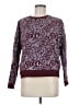 Madewell 100% Cotton Animal Print Burgundy Pullover Sweater Size M - photo 1