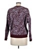 Madewell 100% Cotton Animal Print Burgundy Pullover Sweater Size M - photo 2