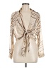 Timing 100% Polyester Tan 3/4 Sleeve Blouse Size M - photo 1