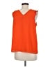 Halogen 100% Polyester Orange Sleeveless Blouse Size M - photo 2