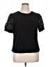CeCe Black Short Sleeve Top Size XL - photo 1