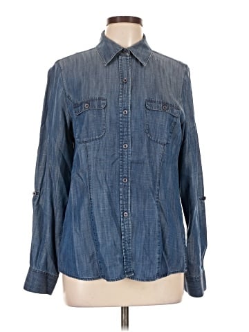 Foxcroft Long Sleeve Button-Down Shirt (view 1)