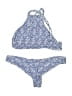 Willow Chevron-herringbone Blue Two Piece Swimsuit Size S - photo 2