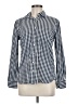 Prince & Fox 100% Cotton Checkered-gingham Blue Long Sleeve Button-Down Shirt Size M - photo 1