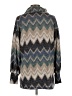 First Love Chevron-herringbone Teal Turtleneck Sweater Size L - photo 2