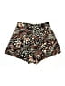 River Island 100% Polyester Animal Print Brown Shorts Size 12 - photo 2