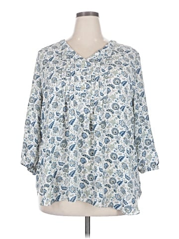 Rose + Olive 3/4 Sleeve Blouse (view 1)