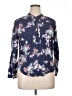 Weatherproof 100% Rayon Floral Blue 3/4 Sleeve Blouse Size XL - photo 1