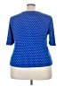 Liz Claiborne Polka Dots Blue Short Sleeve Top Size XXL - photo 2