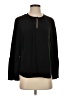 J.Crew 100% Silk Black Long Sleeve Silk Top Size 4 - photo 1