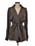Gap 100% Polyester Gray Trenchcoat Size M - photo 1