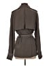 Gap 100% Polyester Gray Trenchcoat Size M - photo 2