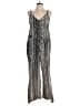 Bishop + Young Graphic Silver Black Jumpsuit Size L - photo 1