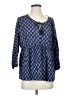 Soft Joie 100% Cotton Blue 3/4 Sleeve Blouse Size S - photo 1