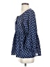 Soft Joie 100% Cotton Blue 3/4 Sleeve Blouse Size S - photo 5