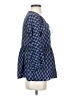 Soft Joie 100% Cotton Blue 3/4 Sleeve Blouse Size S - photo 4