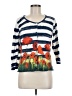 August Silk Blue 3/4 Sleeve Top Size M - photo 1