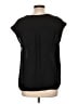 Theory 100% Silk Black Short Sleeve Top Size L - photo 2