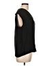Theory 100% Silk Black Short Sleeve Top Size L - photo 4