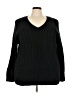 Lands' End Chevron-herringbone Black Pullover Sweater Size 3X - photo 1