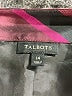 Talbots 100% Silk Stripes Burgundy 3/4 Sleeve Silk Top Size 14 - photo 7