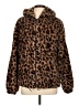 Stateside Animal Print Brown Faux Fur Jacket Size L - photo 1