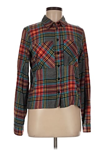 Topshop Long Sleeve Button-Down Shirt (view 1)