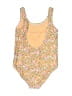 Crewcuts Floral Yellow One Piece Swimsuit Size 4 - 5 - photo 2