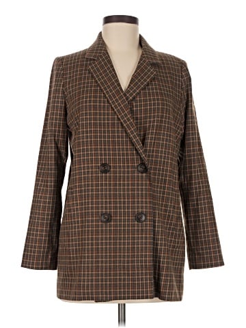 Madewell Caldwell Double-Breasted Blazer in Mandell Plaid (view 1)