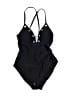 Hula Honey Hearts Black One Piece Swimsuit Size S - photo 1