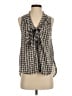 Halogen 100% Polyester Gray Sleeveless Blouse Size S - photo 1